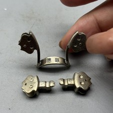 Vintage White Metal Eyeglass Frame Parts Retro Old Style Glasses Hardware