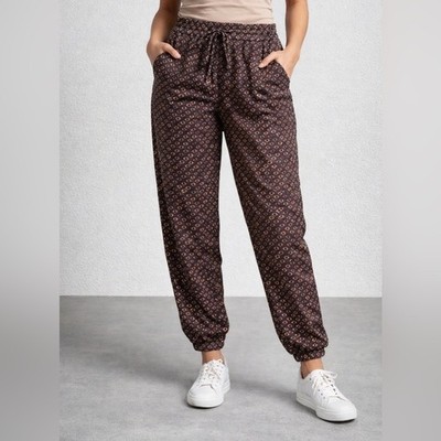 Anthropologie Linen Utility Jogger Multi Fall Color Patterned Joggers Boho Small