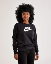 Women's Nike Sportswear Club Fleece Crewneck Sweatshirt, DQ5832 010 Size M Black