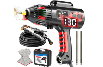 Soldadora portátil 110V 130A de mano, inverter IGBT con pantalla digital, incluy