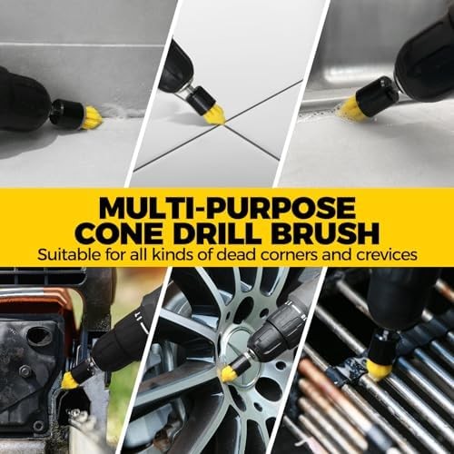 6 Pack Drill Brush Power Scrubber Attachment Set