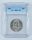 1960 Franklin Half Dollar MS64 FBL ICG *3979
