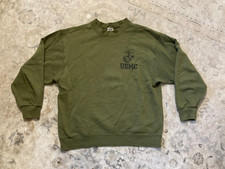 USMC Marine Corps Uniform Sweatshirt Size Medium Sweatsuit Top Made in USA