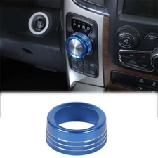 Aluminum Blue Gear Shift Switch Knob Ring Trim Cover for 2013-17 Dodge Ram 1500