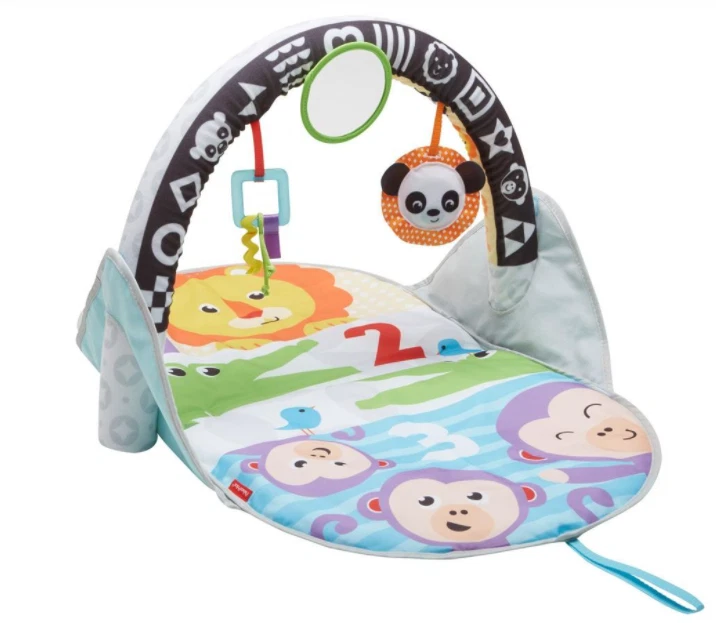 Double Sided Baby Toddler Activity Mat Animals Numbers Toy Tummy Time