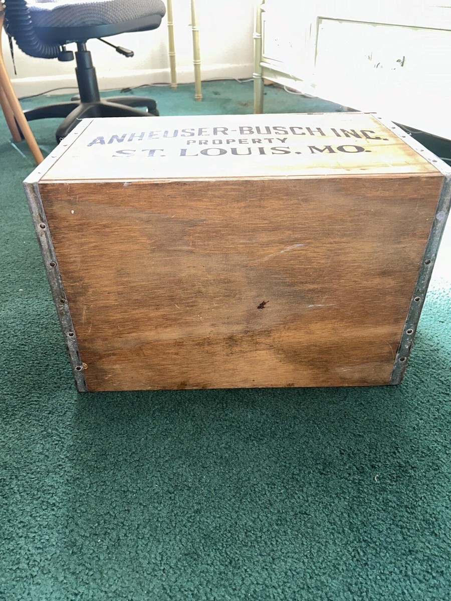 Vintage Budweiser Wooden Crate Box Centennial 1876-1976