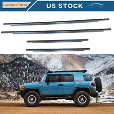4Pcs for Toyota FJ Cruiser 2007-14 FRONT & REAR  Door Belt Molding Weatherstrip