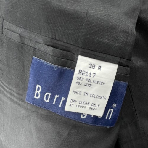 Barrington Blazer Herren 38 Regular Sport Mantel Slim Wollmischung Schwarz Gestreift Neu mit Etikett - Bild 7 von 10