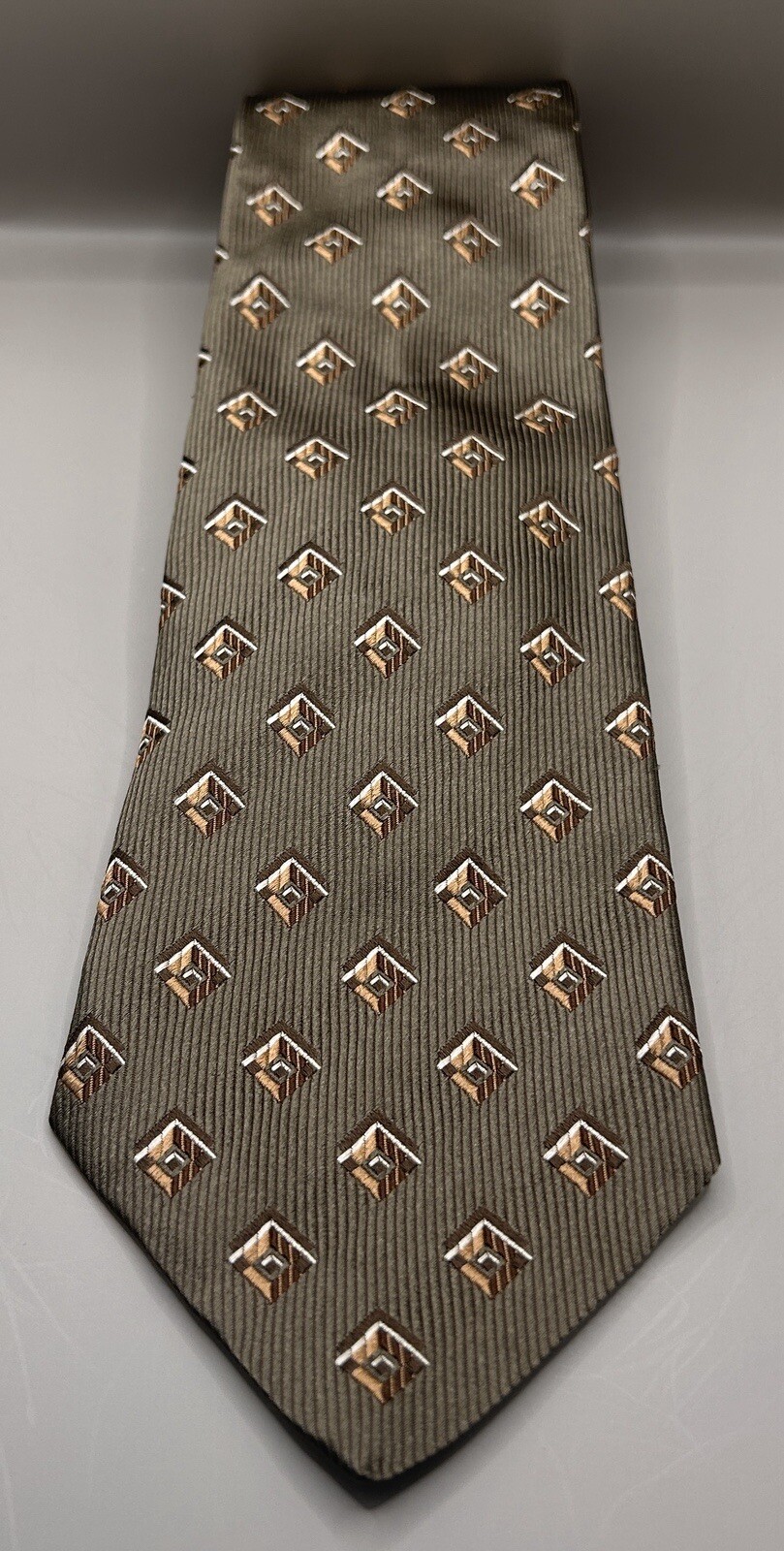 Olive Mark Pendleton Diamond Pattern Men’s Silk N… - image 1