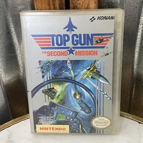 Vintage 1990 ~ TOP GUN: THE SECOND MISSION ~ Nintendo NES Game Cartridge