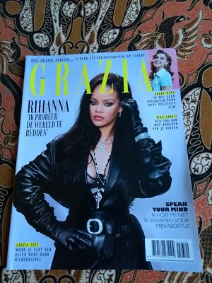 Rihanna, covers Grazia, oct 21, 2020, The Netherlands. Savage X Fenty. 