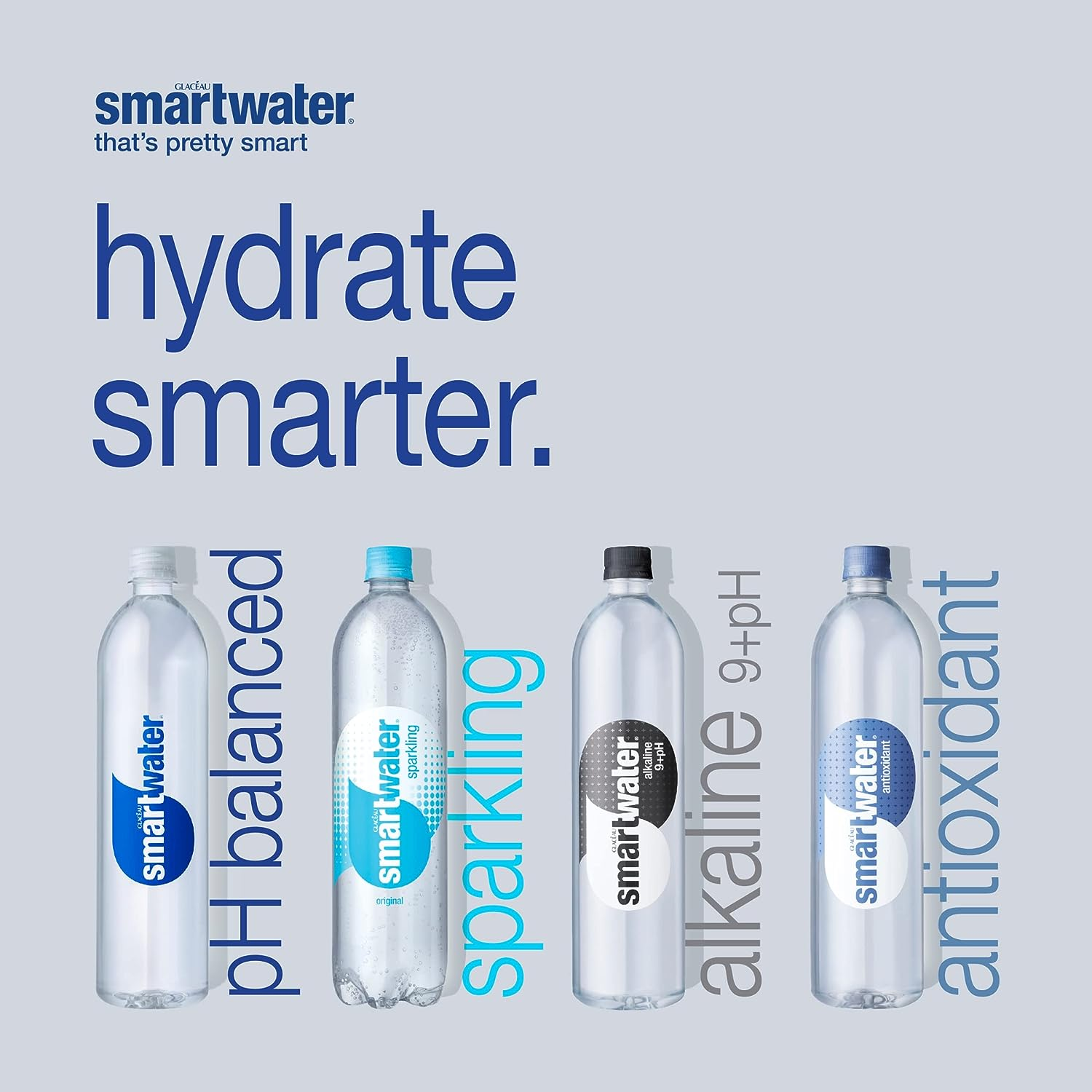 Smartwater Vapor Distilled Premium Water, 16.9 Fl Oz (Pack of 6