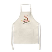 Personalised Apron Pocket Baking Chef Cooking Birthday Mothers Day Floral Name