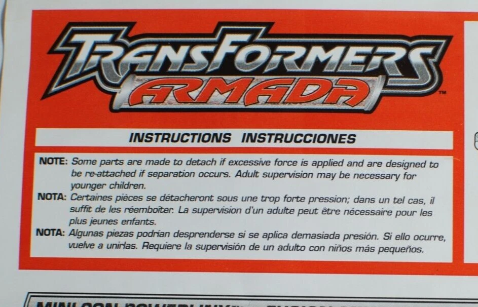 Transformers Armada Blurr Instructions Only #80728 - Image 2 of 4