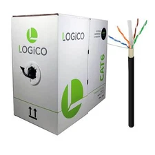 Cat6 Unshielded Cable 1000ft UTP Ethernet Network Direct Burial 23AWG CCA 550Mhz