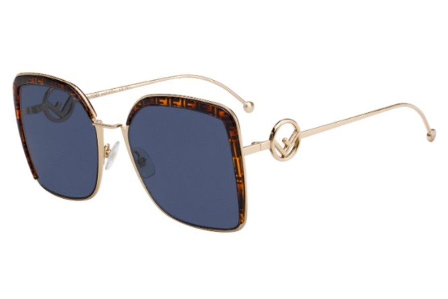 Fendi Metal Acetate F is Fendi FF Square Sunglasses FF 0294/S Gold