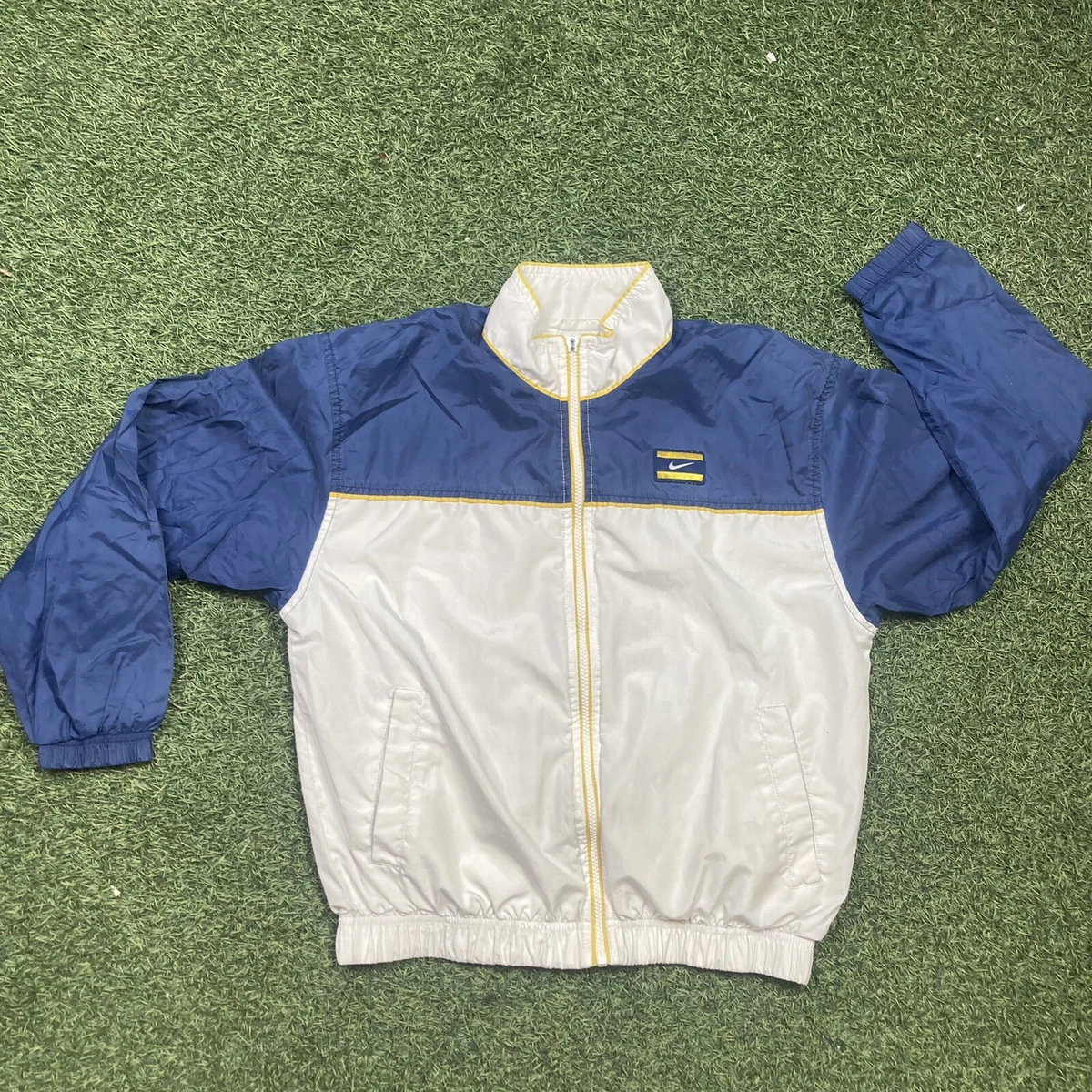 Vintage 90s 00s Nike Windbreaker Jacket Small Y2K Full Zip Athletic Sweater