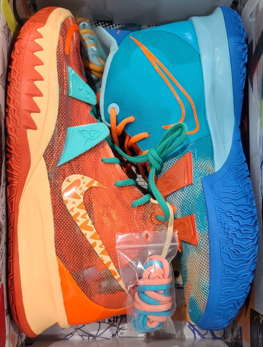 Size 15 Nike Kyrie 7 x Sneaker Room Mom Blue Orange Basketball