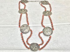  As Is Unbranded Women's Native American Beaded Medallion Waist Chain Belt