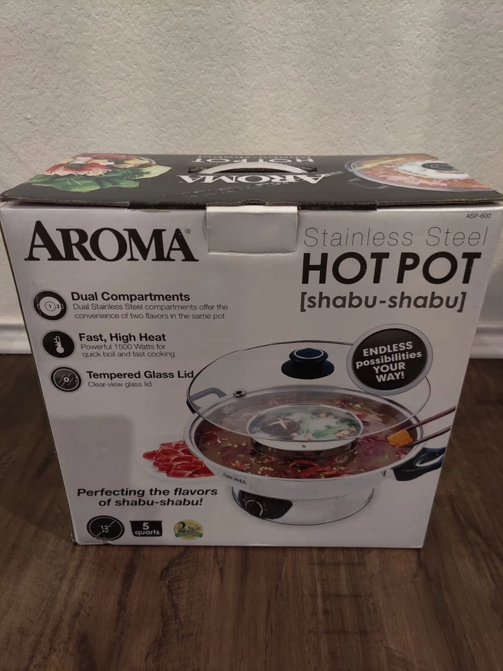 Olla caliente shabu shabu eléctrica aroma *nunca usada* Foto 2 de 4