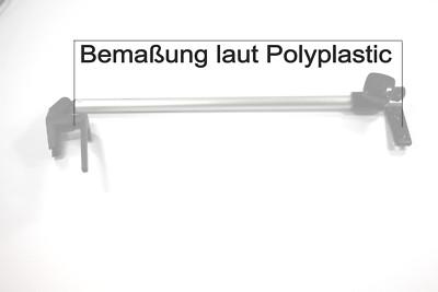Stufenloser Aussteller mit Polyfix Griff für Polyplastic Fenster 230mm rechts