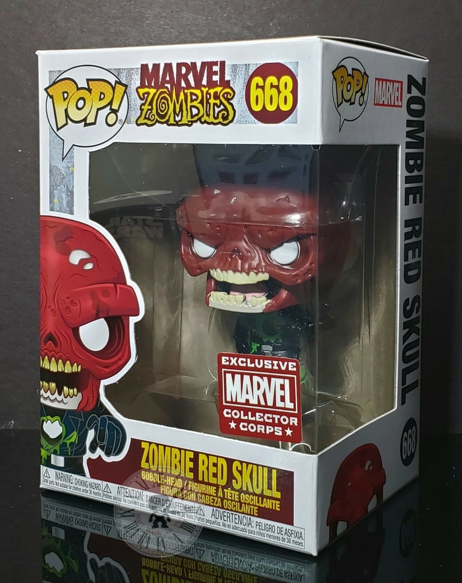 【希少】FunkoレッドスカルSDCC2009限定ボブルヘッド　480体限定品 Funko Pop + Protector! Marvel #668 Zombie Red Skull (Marvel