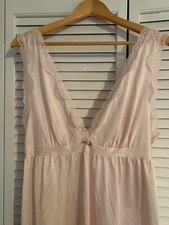 Vintage Pink Lace Trimmed Nightgown Nylon Undercover Wear