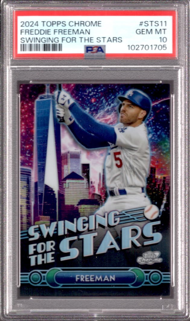 FREDDIE FREEMAN 2024 Topps Chrome Fanatics Swinging for the Stars #STS-11 PSA 10