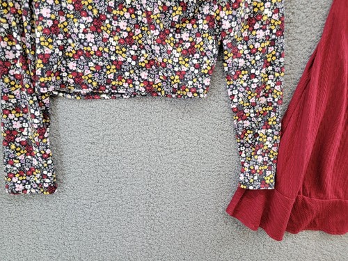 Rare Editions Knit Jumper, Long Sleeve Tee & Necklace Set Girls 14/16 Burgundy - Picture 18 of 24
