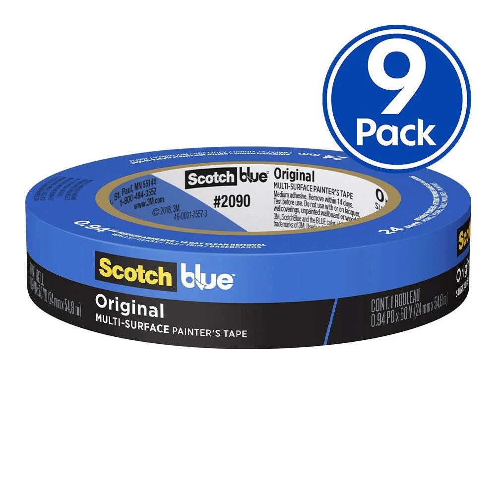 3M Scotch Blue Original Painter's Masking Tape 2090 24mm X 54.8m
