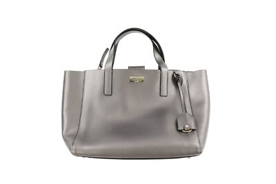 マイケル Kate Spade New York Pewter Metallic Leather Tote Bag 249368 | eBay