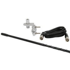CB Antenna Kit Mirror Mount Fiberglass 3ft Black 500W Coax Cable Truck Radio
