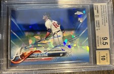 2018 Topps Chrome Ronald Acuna Jr RC Auto Sapphire Refractor BGS 9.5/10