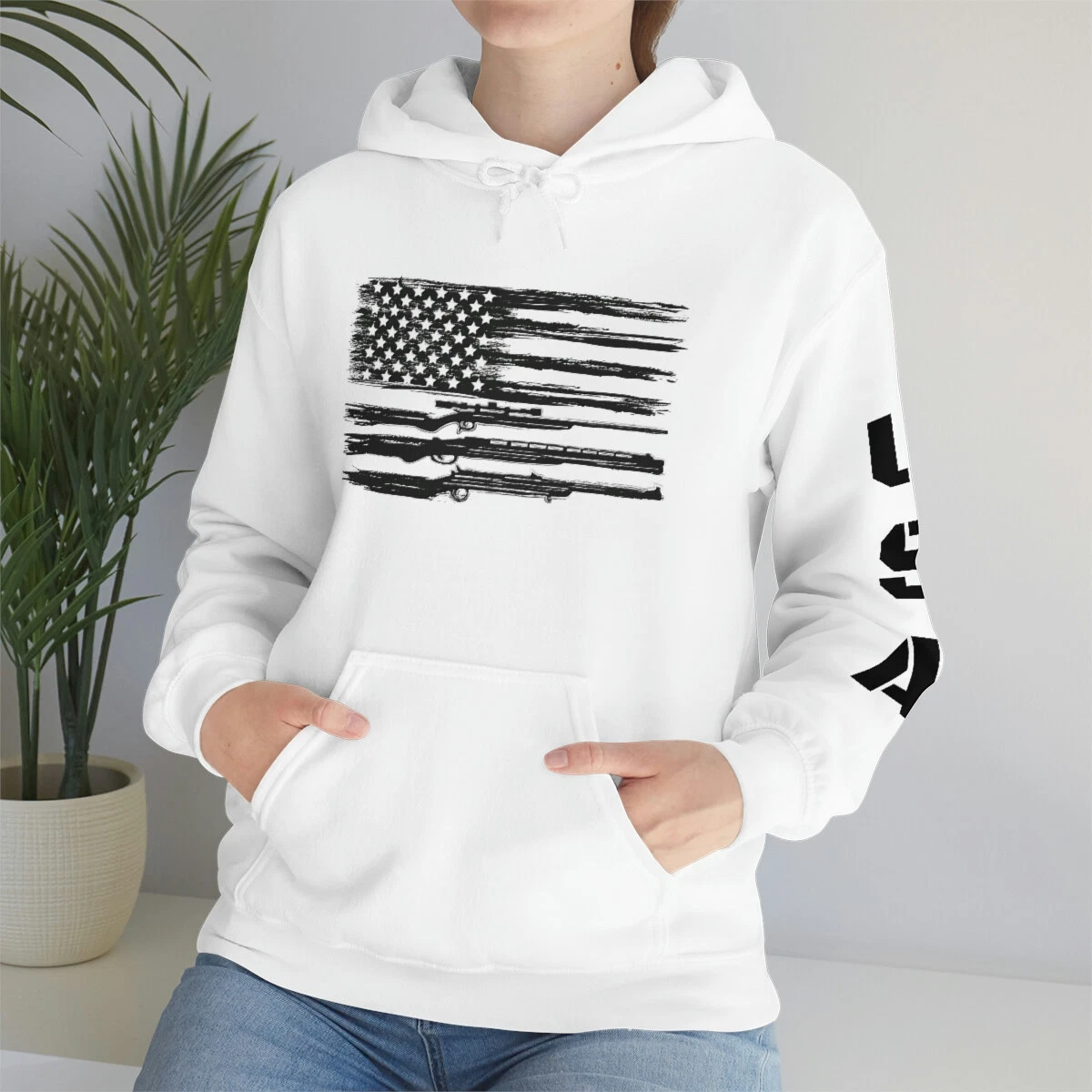 Distressed white sweatshirt clearance