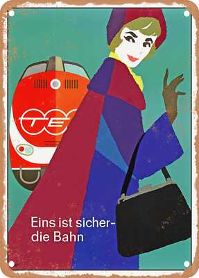 #ad #ad METAL SIGN 1962 Ice is safe on the railway DB Vintage Ad $22.46