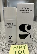 VERSO Daily Facial Fluid with Retinol 8 FULL SZ 1.7oz/50mL NEW SEALED BOX; 95