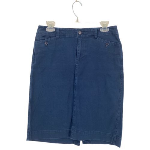 Lauren Ralph Lauren Blue Pencil Skirt A Line Size 4 Classic Office Preppy - Picture 1 of 8