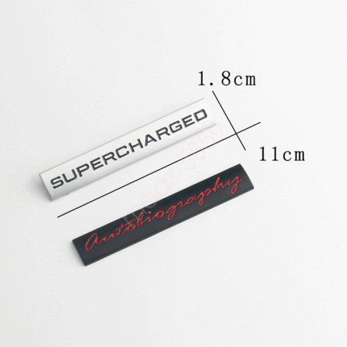 SUPERCHARGED ALUMINUM SILVER RED BADGE EMBLEM FITS RANGE ROVER LAND ROVER - Picture 7 of 15