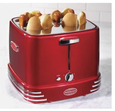 Hot Dog Toaster Nostalgia Bun Pop-Up Retro And Red Mini Slot Pop Up New Cooker
