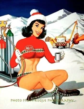 Beautiful Woman in Snow 8.5x11" Photo Print Bill Randall Polar Pinup Fine Art