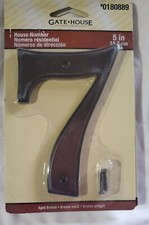 Gatehouse house number AGED BRONZE 5" House Number 7
