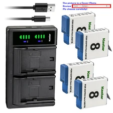 Kastar Battery LTD2 USB Charger Replace Original Gopro AHDBT-801 battery Hero 8