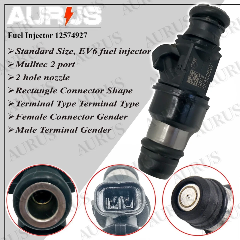 x8 原始设备制造商 AURUS 全新燃油喷射器适用于 2001 - 2007 雪佛兰 C7500 Kodiak 25320687 — 第 2/4 张图片