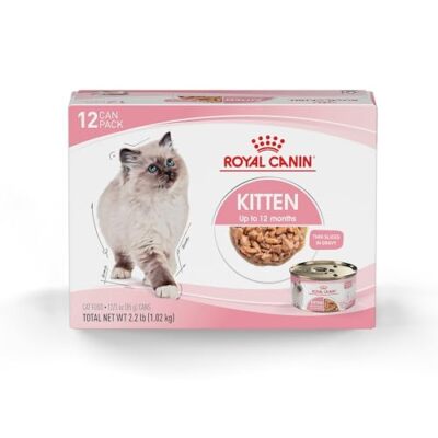 Royal Canin Kitten Thin Slices in Gravy Wet Cat Food 3oz Pack of 12