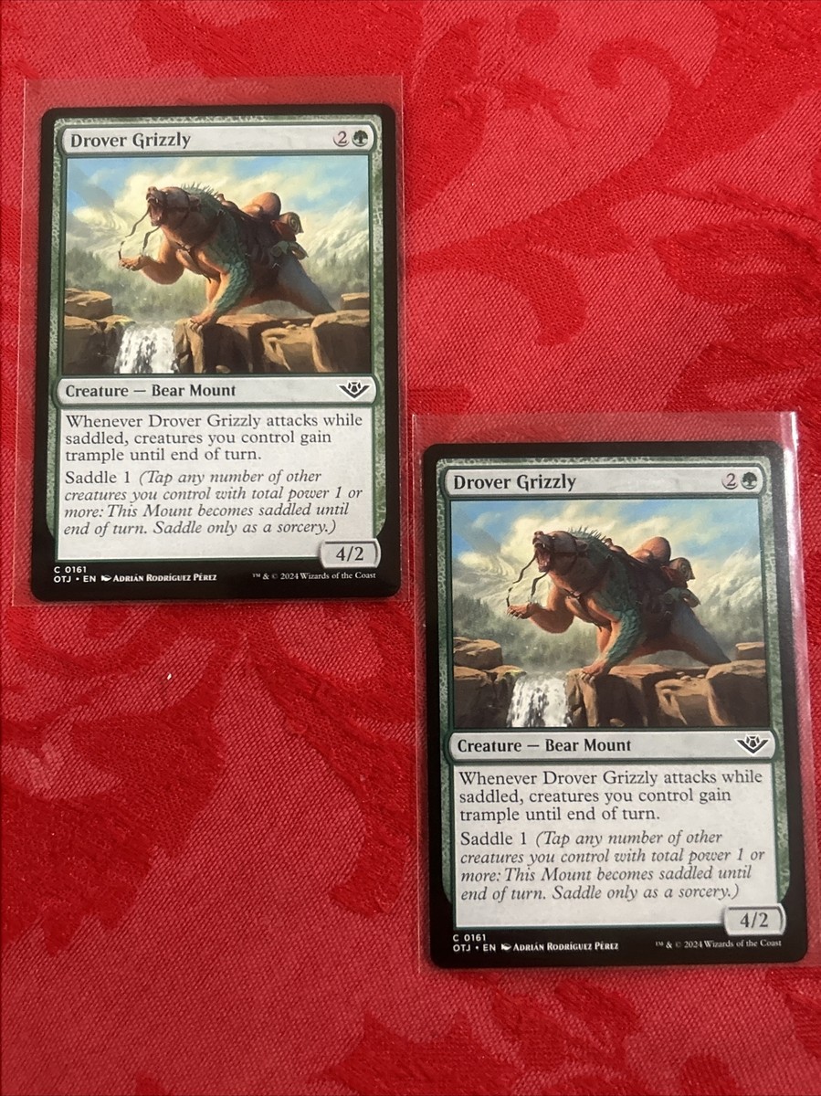 2x MTG - Drover Grizzly - Outlaws of Thunder Junction NM Magic x2