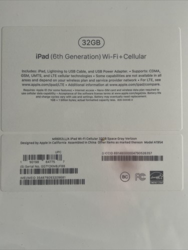 iPad 6th Generation 32gb Wi-fi And Celllular Unlocked. - Picture 2 of 5