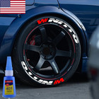 Permanent NITTO Tire Lettering Sticker 1.06'' 14''-22'' With Glue Fast US Stock