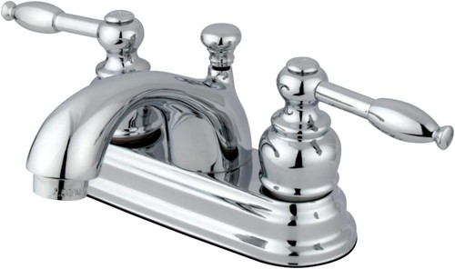Kingston Brass Knight Two Handle 4" Centerset Lavatory Faucet with Retail Pop-up - Picture 3 of 5