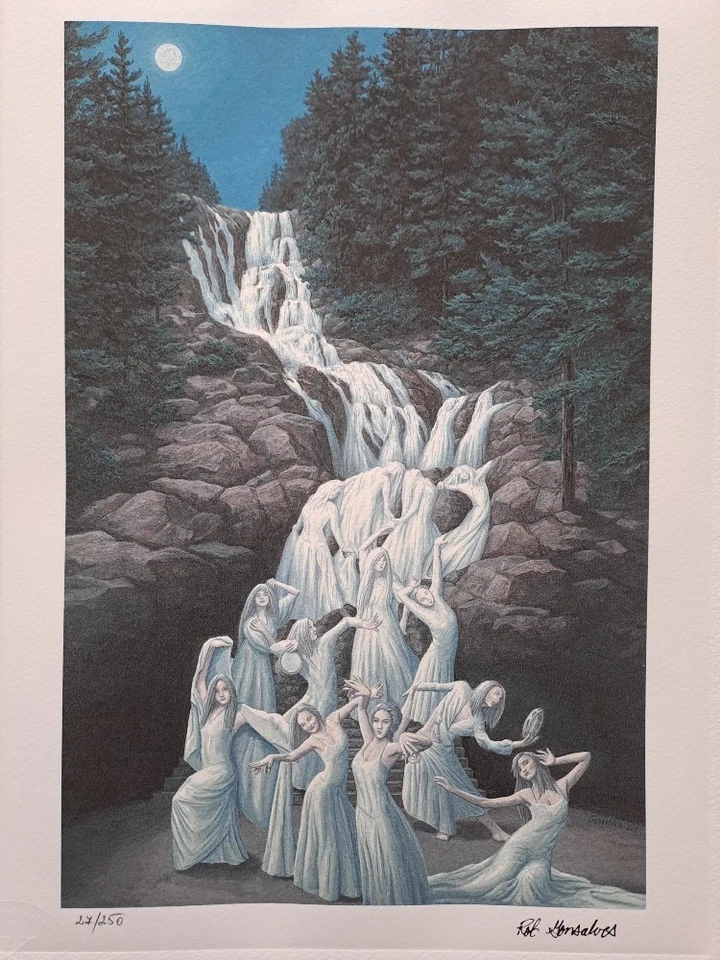 Firmada por Rob Gonsalves - Baile acuático - Litografía coleccionable Foto 3 de 4