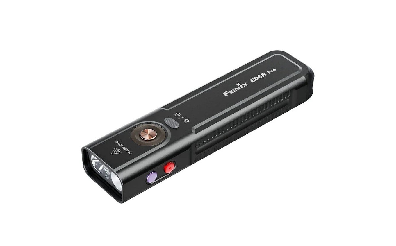 Fenix E06R Pro Black USB-C Charging 1600 Lumens 365nm UV LED Torch Flashlight